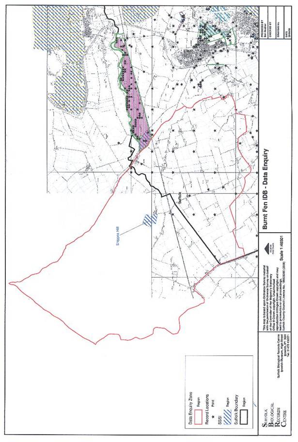 Burnt Fen BAP map